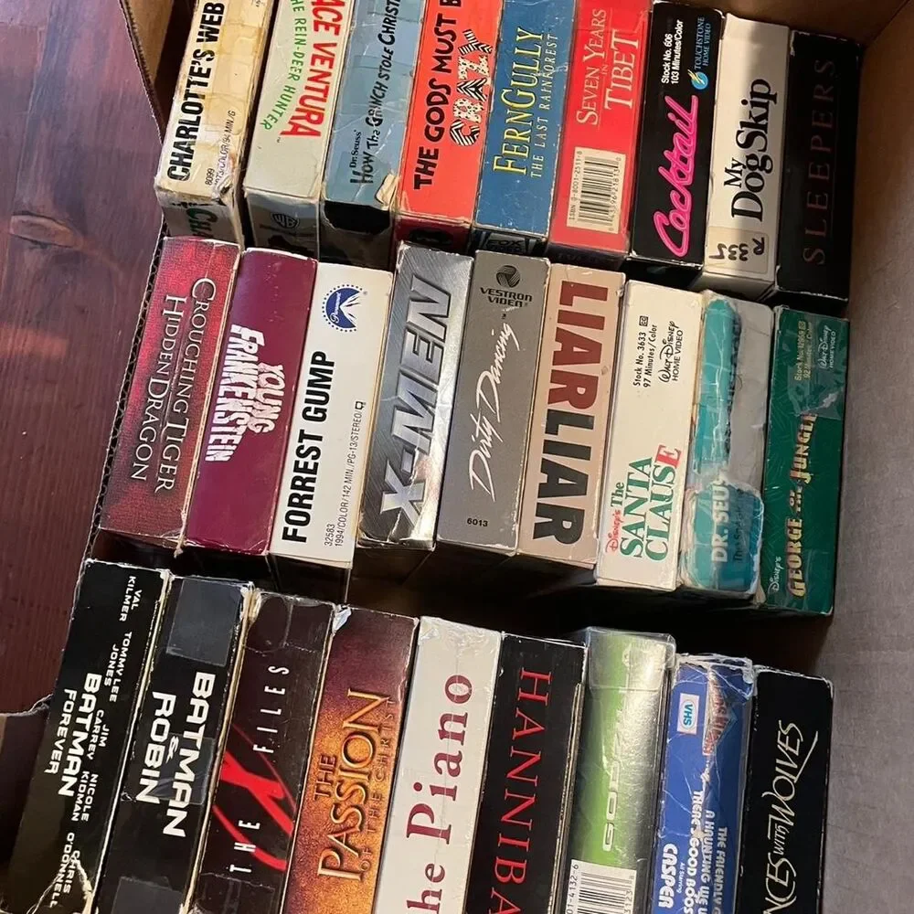 Vintage VHS tapes mystery bundle